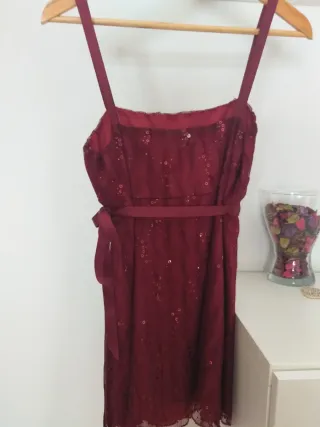 blusa premamá lentejuelas burdeos Talla 42