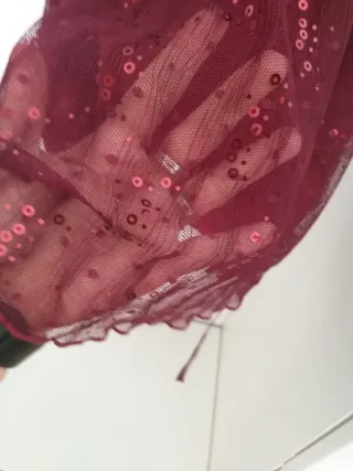 blusa premamá lentejuelas burdeos Talla 42