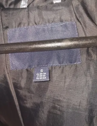 Abrigo largo gris azulado talla S