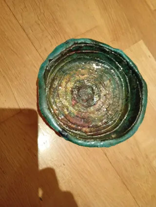 Cuenco Raku Esmeralda Japonés