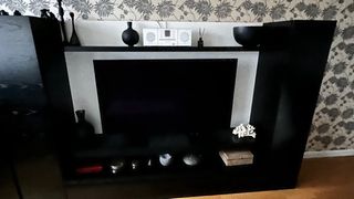 Mueble salón moderno negro y blanco