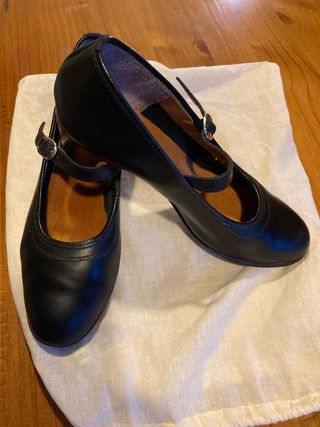 Zapatos de Flamenco Negros de piel