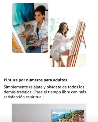 Kit Pintura fácil Lienzo pinceles pinturas 20x30