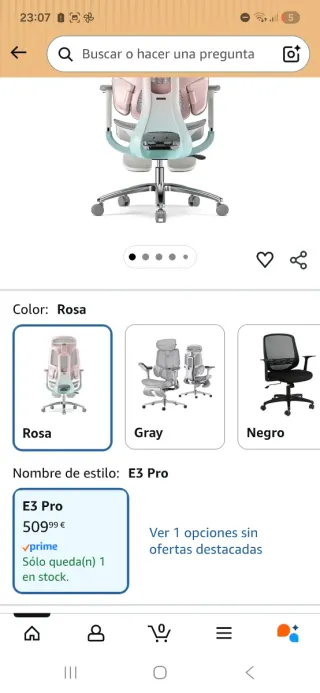 Silla Oficina Ergonómica Hbada E3 Pro rosa NUEVA