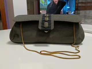 Bolso de fiesta Drap verde militar