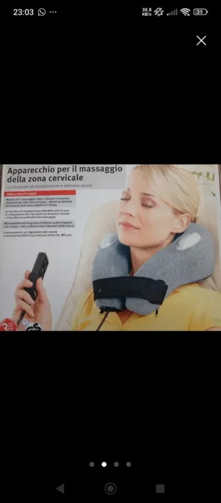 Masajeador cervical con calor y sonido