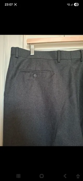 Pantaloni sartoriali lana vergine grigi