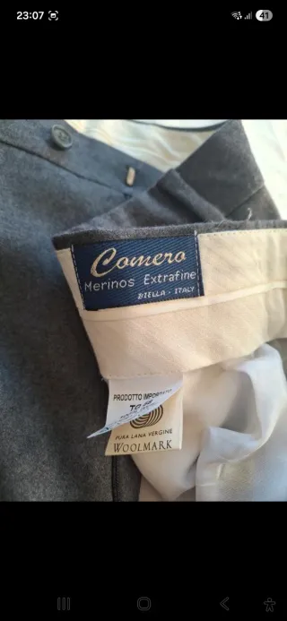Pantaloni sartoriali lana vergine grigi