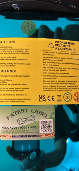 Hoverboard azul con luces LED