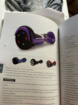 Hoverboard azul con luces LED