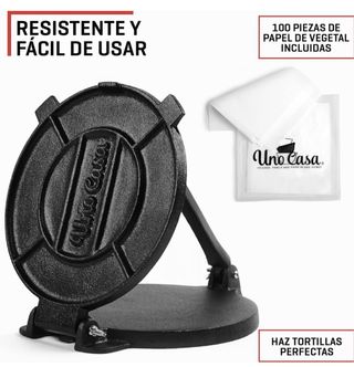 Prensa para tortillas de 20 cm + papel de horno