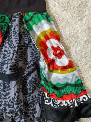 Falda desigual multicolor S