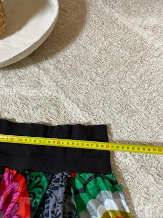 Falda desigual multicolor S
