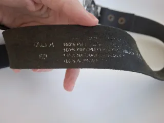 Cinturón piel negro hebilla elefante