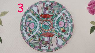 10 Platos Porcelana China Macau Antiguos