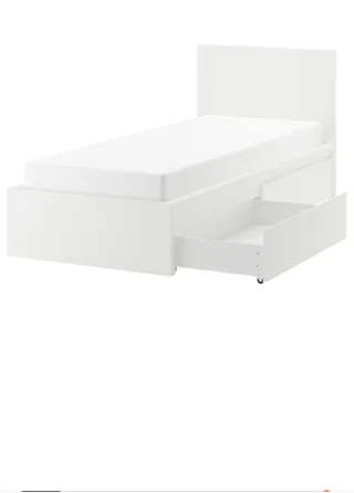 Cama Ikea 90x200 con 2 cajones