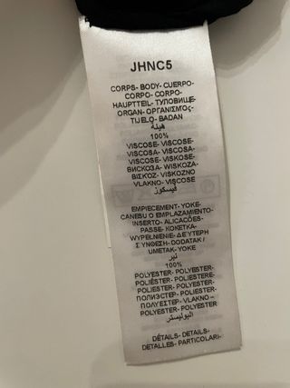 Camisa Naf Naf negra talla 42 con plumeti