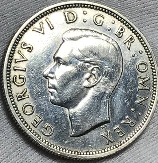 Media Corona Plata UK Jorge VI 1940 + Regalo