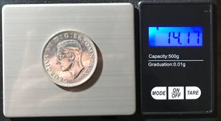 Media Corona Plata UK Jorge VI 1940 + Regalo