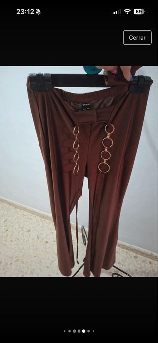 Conjunto top y pantalón marrón