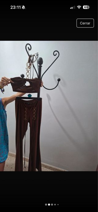 Conjunto top y pantalón marrón