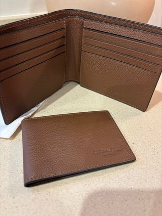 Cartera Coach Piel Marrón Hombre