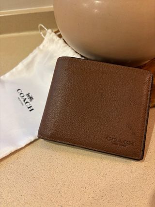 Cartera Coach Piel Marrón Hombre