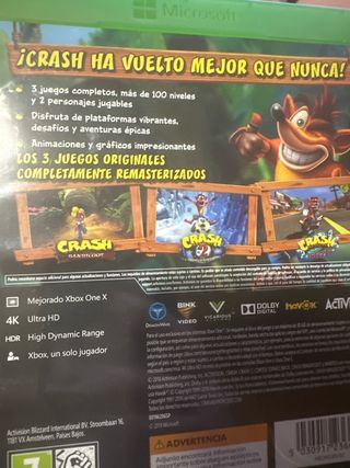Crash Bandicoot N. Sane Trilogy Xbox One