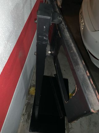 Soporte TV Negro Metal y Cristal templado negro.