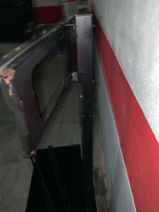 Soporte TV Negro Metal y Cristal templado negro.