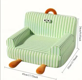 Sofá Cama Perro Rayas Suave 45cm x 35 cm