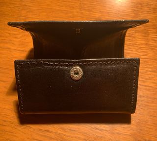 Portamonete vintage pelle nera uomo