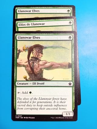 3x Carte Magic Elfi di Llanowar