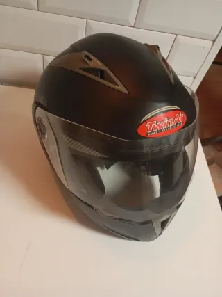 Casco de moto negro Twin Air