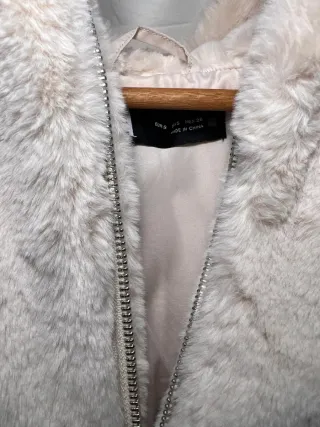 Chaqueta Zara Teddy Beige Talla S