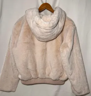 Chaqueta Zara Teddy Beige Talla S