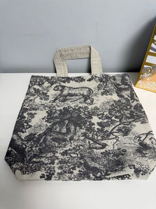 Bolso Christian Dior Book Tote Toile de Jouy Beige