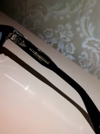 Occhiali Jacques Marie Mage Neri Lenti Blu