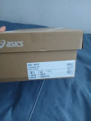 Zapatillas Asics Gris/Blanco Talla 42