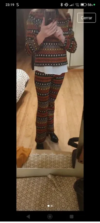 Conjunto estampado jersey y pantalón