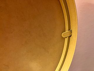 Specchio da appoggio rotondo vintage oro