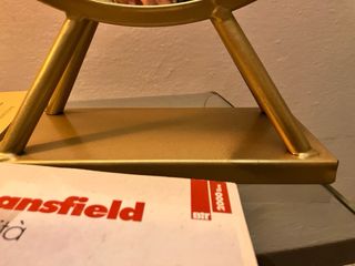 Specchio da appoggio rotondo vintage oro