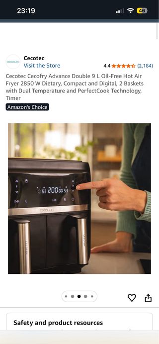 Cecotec Freidora de Aire Doble