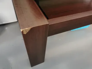 Mesa centro elevable madera maciza Wengué