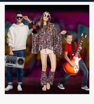 Disfraz Hippie Mujer AOOWU Talla Única