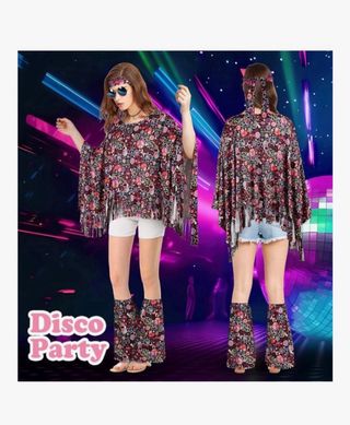 Disfraz Hippie Mujer AOOWU Talla Única