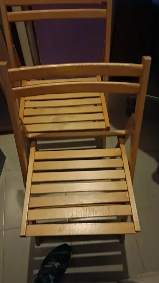 Sillas de madera plegables