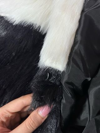 Pelliccia sintetica Jennyfer bianca e nera