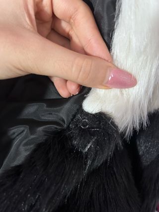 Pelliccia sintetica Jennyfer bianca e nera