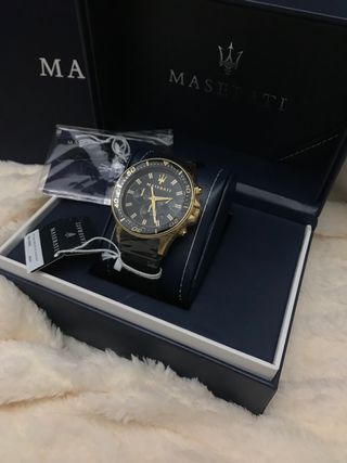 Reloj Maserati Hombre Negro y Dorado